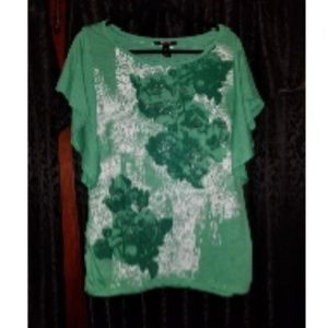 Green Flutter Sleeve w/Bling